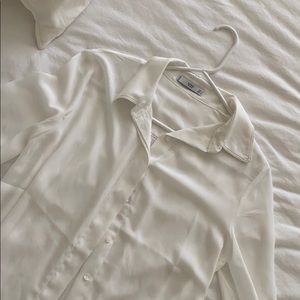 Mango sheer button down